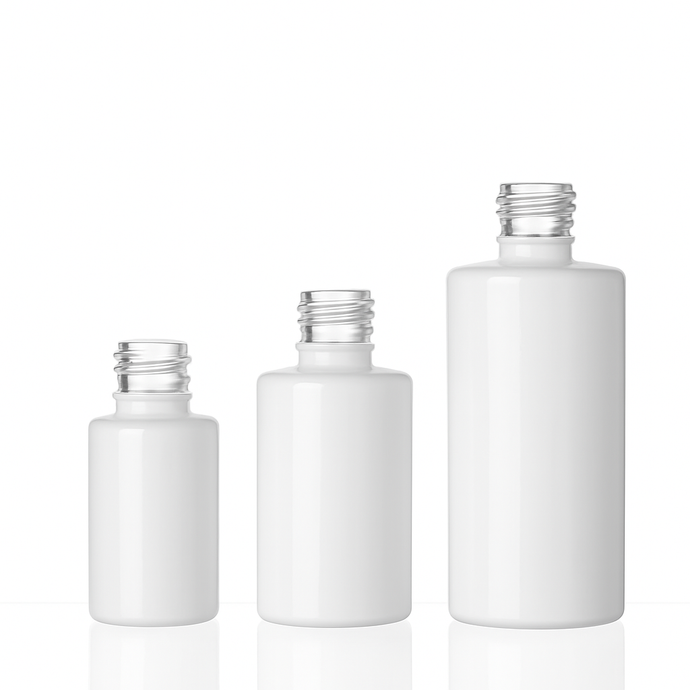 Abby Glass Bottle - Sprayed White